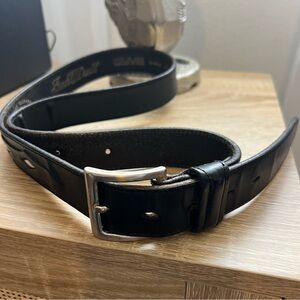 Frank & Daniel Italy Black Bridle Leather Belt Diamond Studded Size 36